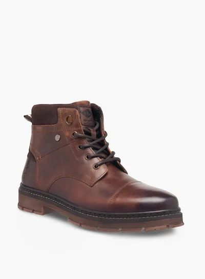 لي كوبر Men's Textured Chukka Boots with Zip Closure