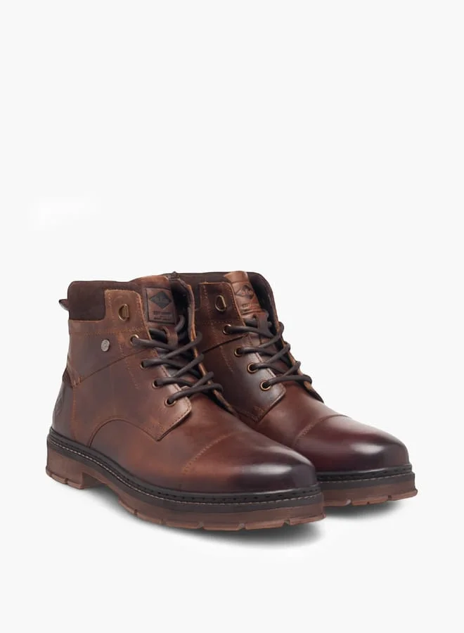 لي كوبر Men's Textured Chukka Boots with Zip Closure