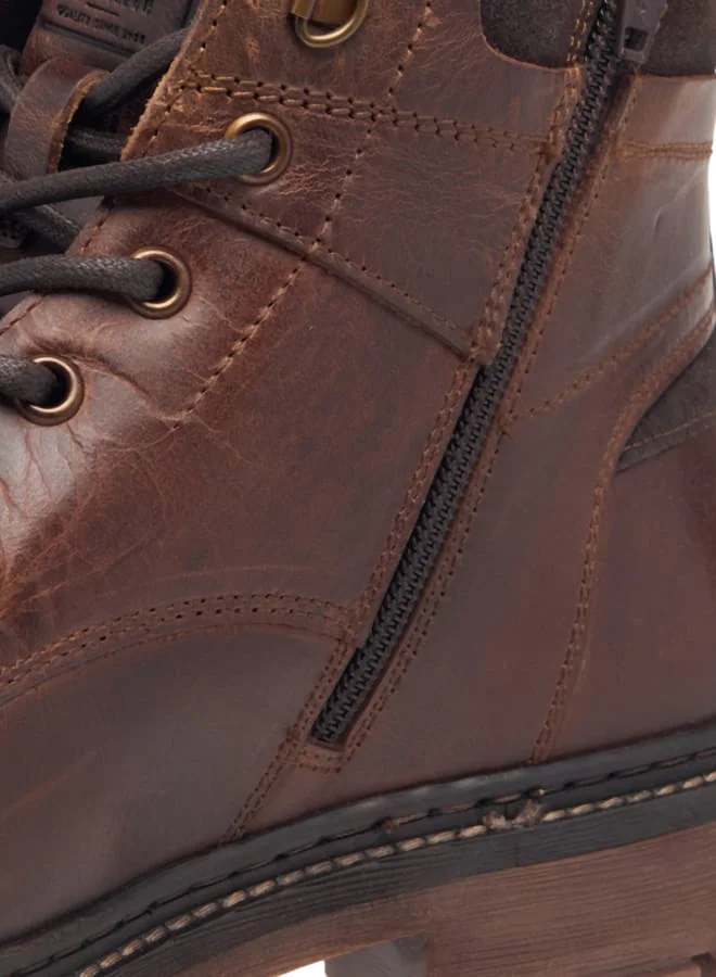 لي كوبر Men's Textured Chukka Boots with Zip Closure