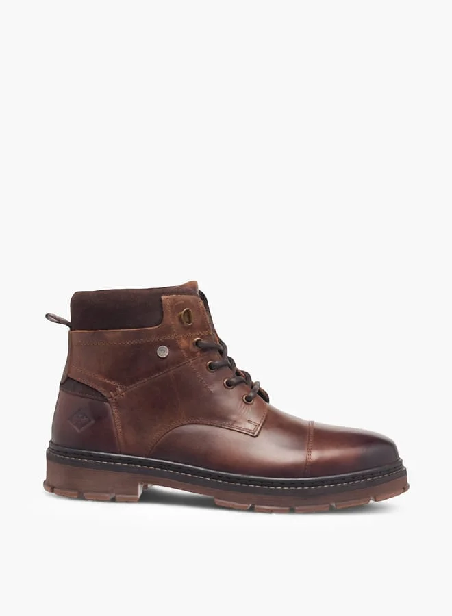 لي كوبر Men's Textured Chukka Boots with Zip Closure