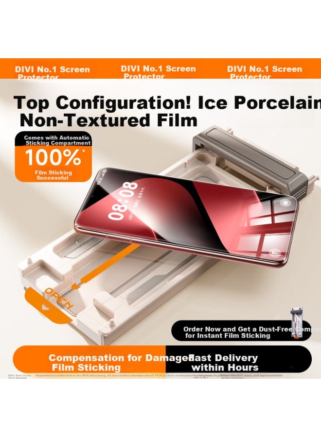 Divi New Ice Porcelain Film For Huawei Pura80pro Full Glue P80pro+/ultra Tempered Glass Film High Definition Soft Film Anti-fingerprint Full Coverage Dust-free Warehouse Instant Paste - Image 1