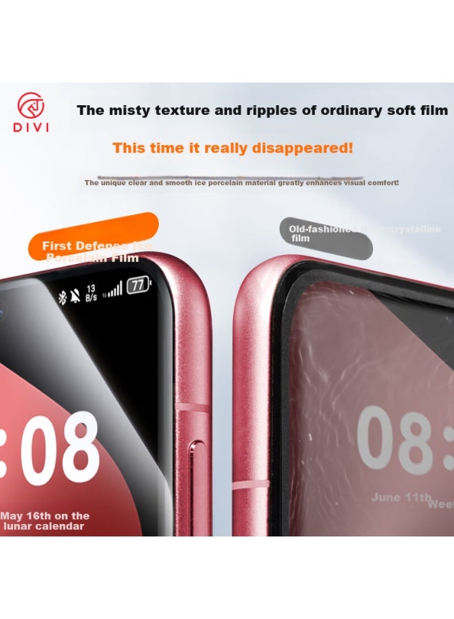 Divi New Ice Porcelain Film For Huawei Pura80pro Full Glue P80pro+/ultra Tempered Glass Film High Definition Soft Film Anti-fingerprint Full Coverage Dust-free Warehouse Instant Paste - Image 5