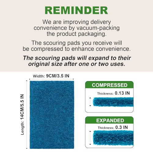 AIDEA Non-Scratch Scouring Pads, Dish Scrubber Pads for Household and Kitchen, Multipurpose Scour Pads for Cleaning, 24 Pack, 5.5in*3.5in - Image 2