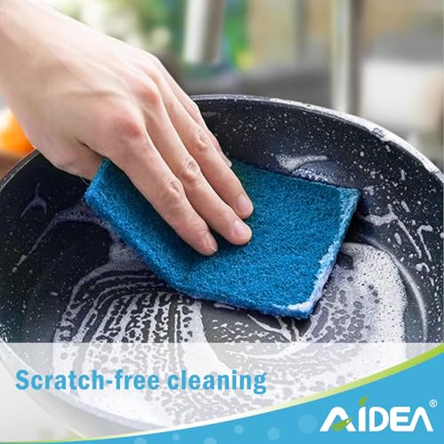 AIDEA Non-Scratch Scouring Pads, Dish Scrubber Pads for Household and Kitchen, Multipurpose Scour Pads for Cleaning, 24 Pack, 5.5in*3.5in - Image 3