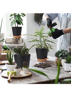 Garlo Pack Plant Pots 7/6.5/6/5.5/5 Inch Self Watering Planters with Drainage Hole, Plastic Flower Pots, Nursery Planting Pot for Indoor Plants, Succulents,Snake Plant, African Violet, and Cactus  - Image 4