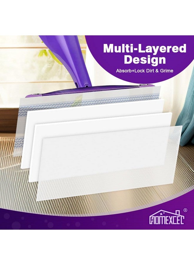 HOMEXCEL Multi-Layer Dry Floor Mop Pads Compatible with Swiffer WetJet-All Purpose Multi Surface Floor Cleaner Spray Mop Pads Refills for Hardwood Floor,16 Count