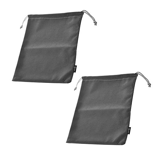Cosmos 2 Pcs Portable Headphone Carrying Bag Travel Headset Storage Pouch Soft Drawstring Headphone Case Bag for Over-Ear Headphones Gaming Headset Neckband Earphones (Gray Color) - Image 2