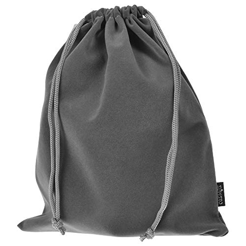 Cosmos 2 Pcs Portable Headphone Carrying Bag Travel Headset Storage Pouch Soft Drawstring Headphone Case Bag for Over-Ear Headphones Gaming Headset Neckband Earphones (Gray Color) - Image 3