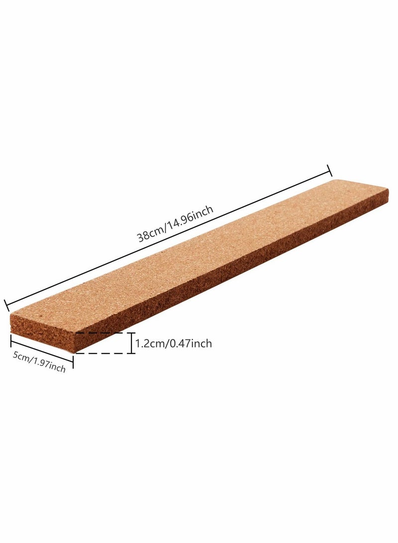 SYOSI Cork Board, Bulletin Board Bar Strip, 15"" x 2""- 1/2"" Thick, Frameless Cork Board Strips, with 35 Multi-Color Push Pins, Strong Self Adhesive Backing - 4 Pack  - Image 2