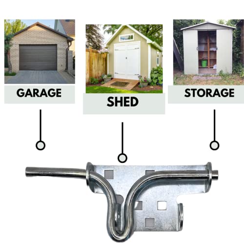 NU-SET Heavy Duty Steel Slide Action Bolt Gate Latch for Wooden or Metal Fences Shed Barn Doors. Comes with Carriage bolts and 1 way screw, 1-Pack, 2891-3 - Image 2