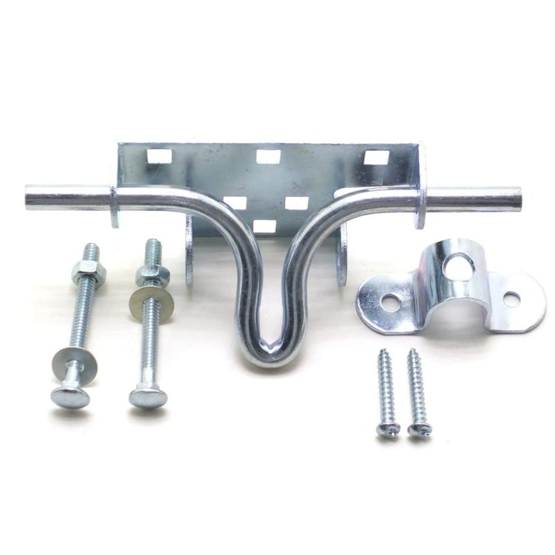 NU-SET Heavy Duty Steel Slide Action Bolt Gate Latch for Wooden or Metal Fences Shed Barn Doors. Comes with Carriage bolts and 1 way screw, 1-Pack, 2891-3 - Image 3