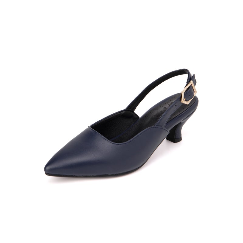 Spring 2024 Thin Heel Medium Heel 33-54 Size Size Pointed Solid Color Baotou Sandals For Women - Image 1