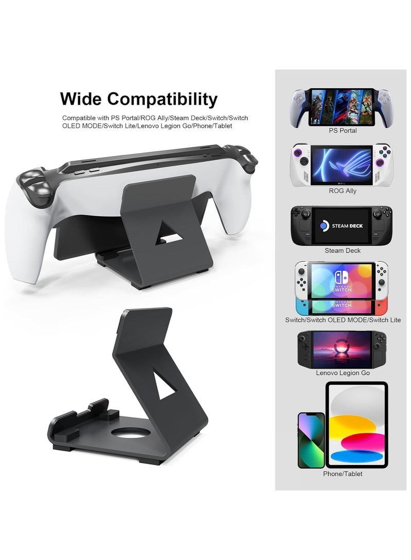 general Aluminum alloy stand, compatible with PS5 Portal controllers and mobile devices - Non-slip desktop stand for PlayStation Portal, Switch, and phones - Image 3