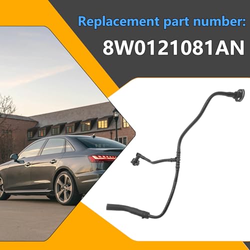 BSNOVT Radiator Overflow Hose Cooling Breathe Tube Coolant Expansion Tank Bypass Line Replaces 8W0121081ANCompatible with Audi A4 20172020A4 Quattro 20172021A4 allroad 20172020A5 Quattro 20182020 - Image 3