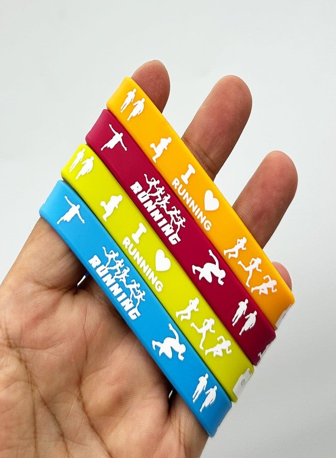 FSHANEE Running Rubber Bracelets, Silicone Wristbands for Marathon Party Supplies, Set of 24 Counts - Image 4