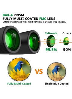 Arabest Binoculars 12x42 Compact Lightweight Binoculars Remote Mini Hiking Camping Travel Bird Watching Folding Outdoor Telescope 12x14x5cm  - Image 3