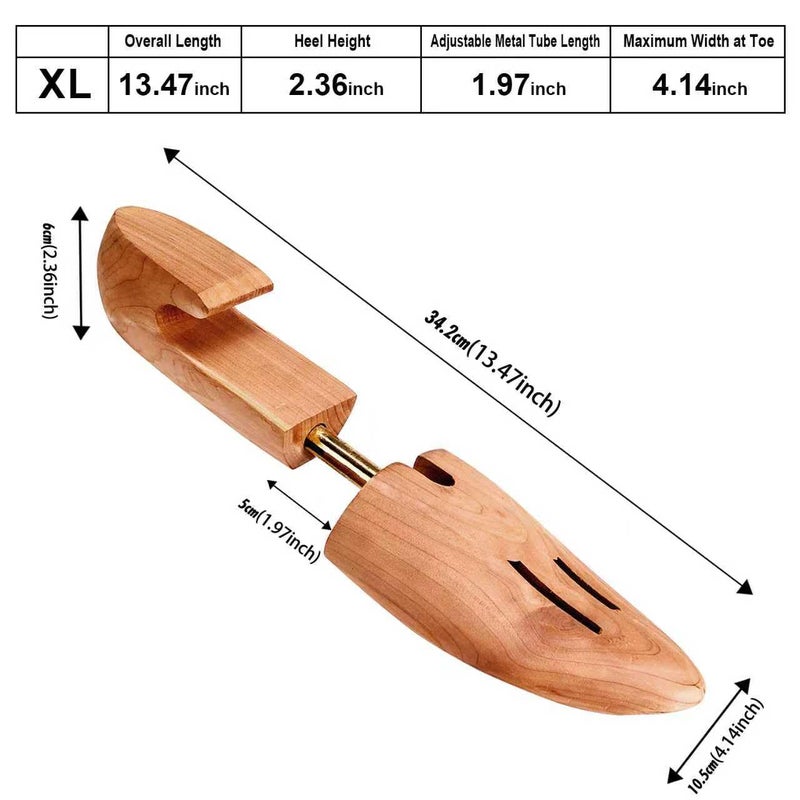 Cedar Space Wooden Shoe Stretcher Tree, 6.5-14 Sizes Cedar Wood Shoe Trees,2/4PC Shoe Stretcher for Men, Sneakers,Boots - Image 2