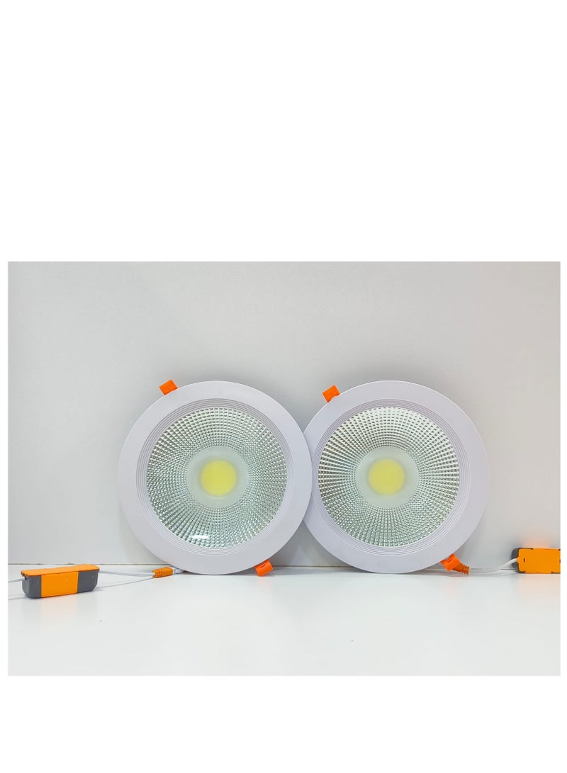 30 واط (حجم 20 سم) مصباح LED لأسفل (COB) يضيء حتى 90٪ توفير في الطاقة ضمان لمدة عامين  - Image 1