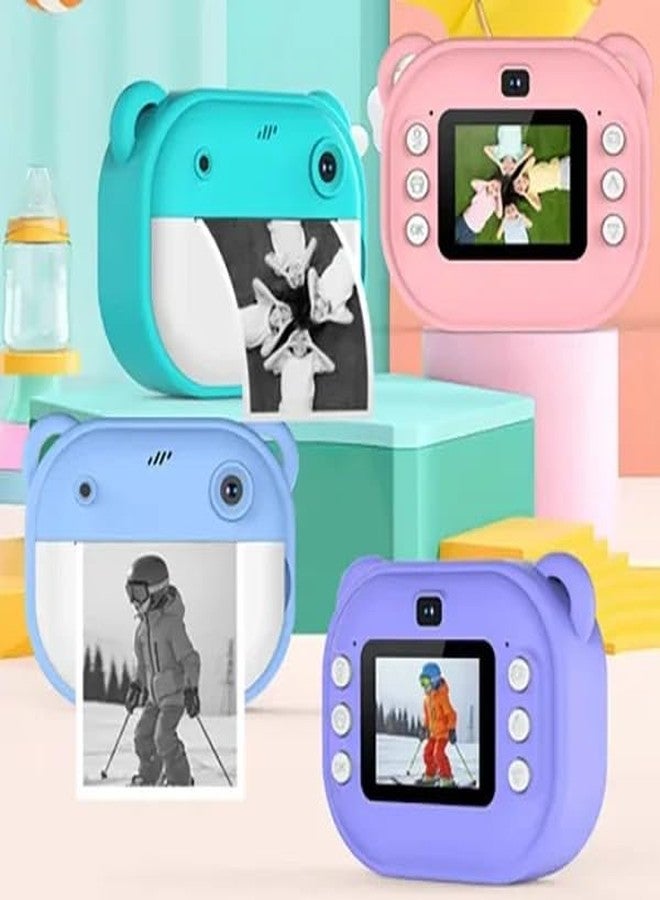 PlayPulse Print Digital Camera High-Resolution Digital Imaging, Compact and Portable Design, Kids Instant Print Camera Perfect for Kids (Multi-Colour) - Image 4