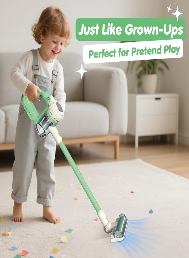 BAYMI 3-in-1 Kids Vacuum that Really Works, Toddler Toy Vacuum Cleaning Set with Working Suction, Realistic Pretend Play Gift for Boys and Girls Ages 3+ (Green) - Image 2