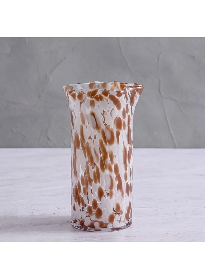 DANUBE HOME Mirabella Brown Glass Vase 13x23cm Elegant Home Flower Vase Decorative