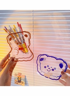 Y&D Acrylic Pen Pencil Holder Clear  - Image 3