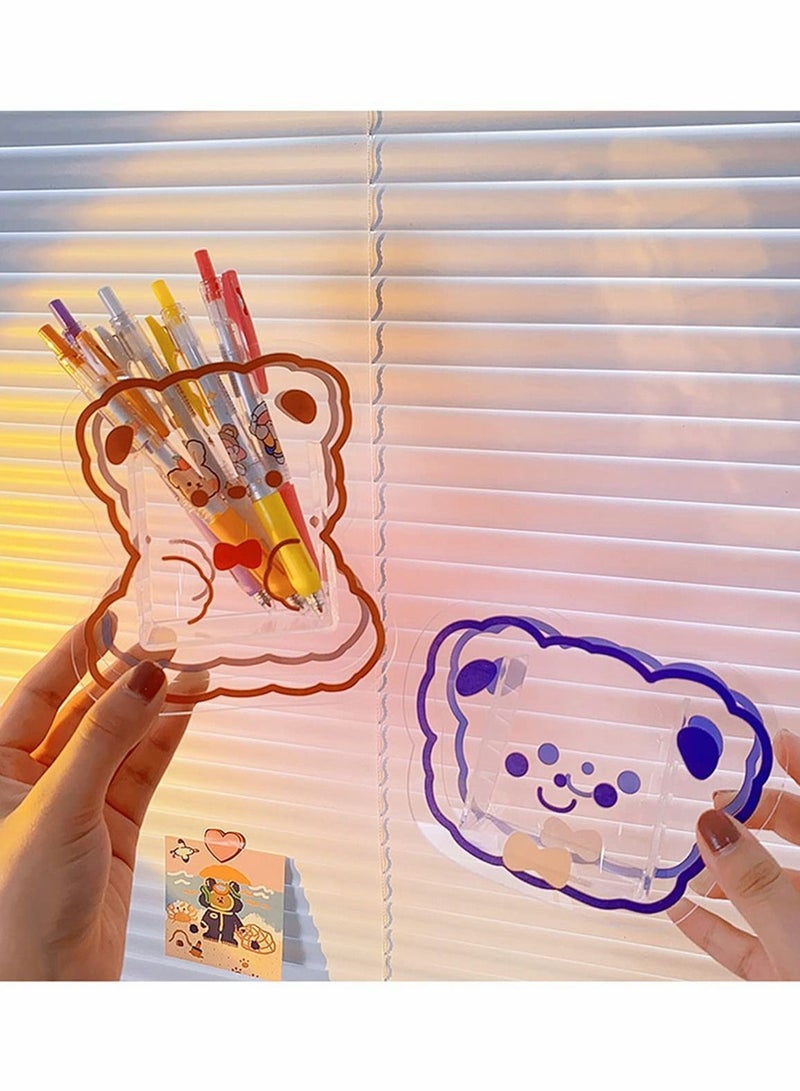 Y&D Acrylic Pen Pencil Holder Clear  - Image 3
