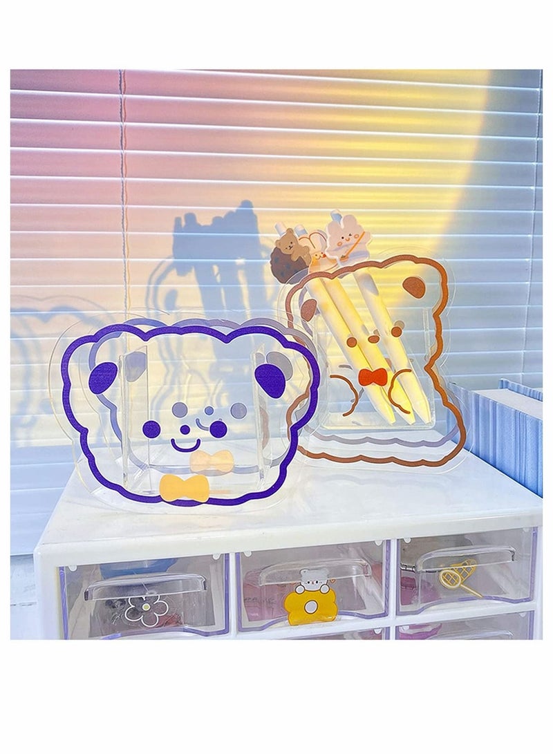 Y&D Acrylic Pen Pencil Holder Clear  - Image 2