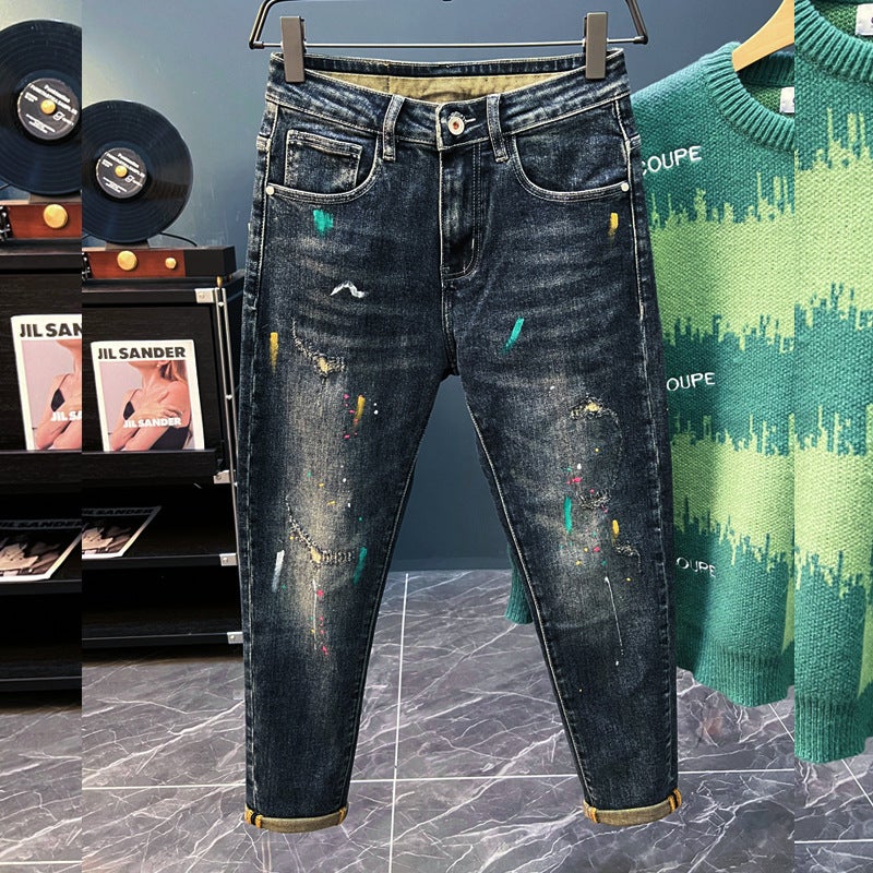 Unisex Classic Denim Jeans Loose Fit Daily Outdoor Wear - Image 1