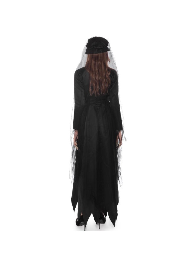 ماركة غير محددة زي العروس الشبح (S-XXL) لهالوين بلون مجسم  - Image 4