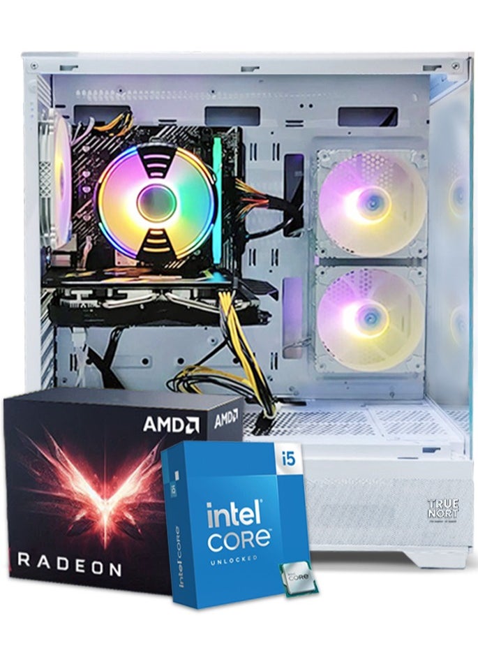 Truenort - Gaming PC, Intel Core i5-11400F, RX 580, 16GB RAM, 1TB SSD, Air Cooler 120mm, 650W PSU, Window 11 Pro, White Case - Image 1