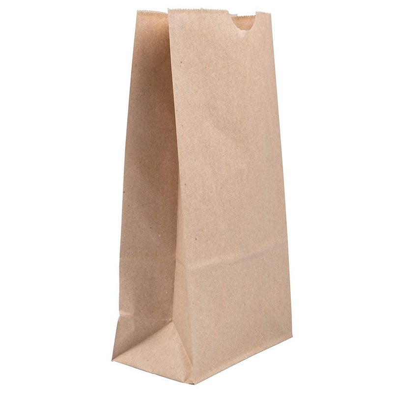 JAM PAPER 100 Recycled SnackLunch Bags Medium 5 x 9 34 x 3 Brown Kraft Grocery Bags 25Pack