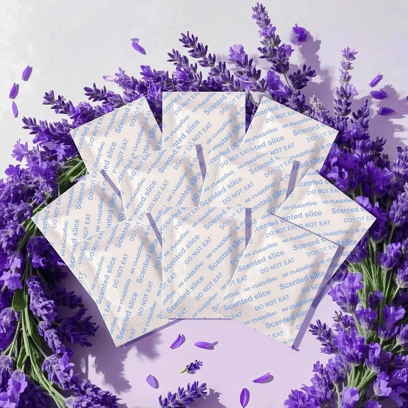 50-Pack Lavender Scented Sachets, Long-Lasting Natural Odor Eliminator for Shoes, Closets, Dressers & Storage | Air Freshener Bags for Home, Car & Travel - Image 1