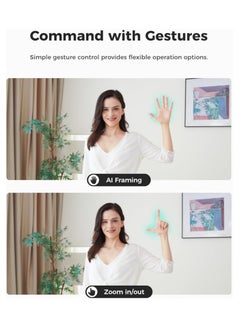 OBSBOT OBSBOT Meet SE 1080P 100FPS Webcam for PC, AI Framing Streaming Camera with 1/2.8" Sensor, Beauty Mode, Gesture Control, DOL HDR, Web Camera for Desktop Computer, Laptop, Gaming, Meeting (Cloud White)  - Image 3