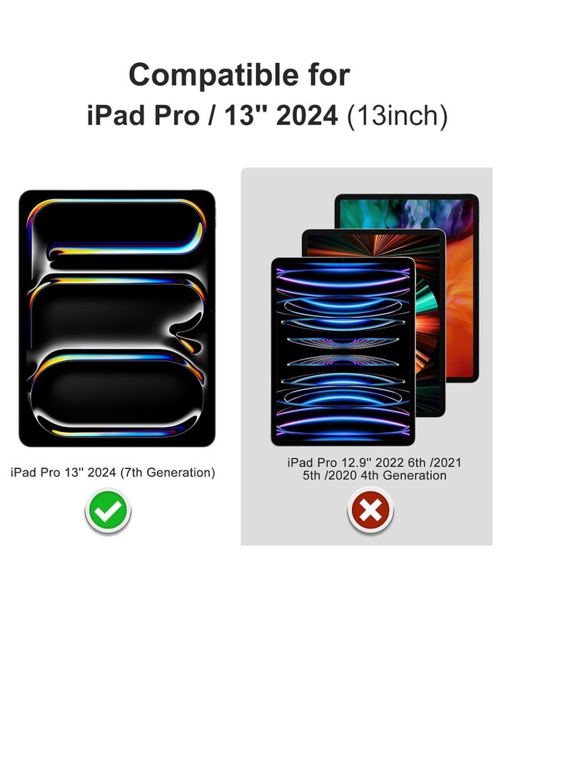Excefore 2 Pack Tempered Glass Screen Protector for iPad Pro 13-Inch 2024 7th Generation, Ultra Sensitive, HD Screen Saver Protective Film Guard, Screen Protector Compatible with Face ID and Apple Pencil  - Image 2