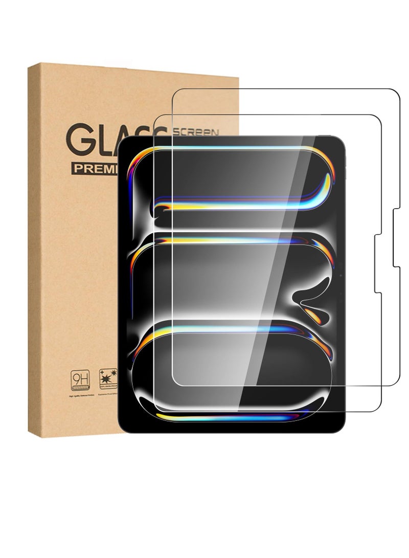 Excefore 2 Pack Tempered Glass Screen Protector for iPad Pro 13-Inch 2024 7th Generation, Ultra Sensitive, HD Screen Saver Protective Film Guard, Screen Protector Compatible with Face ID and Apple Pencil  - Image 1