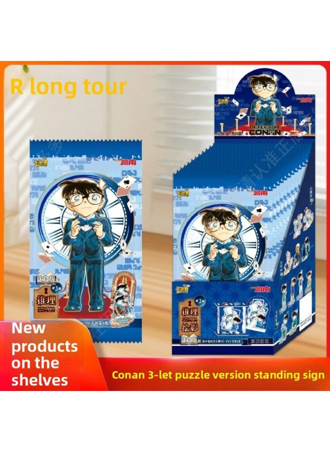 Card Tour Famous Detective Conan Li Card Reasoning And Drawing Shadow Enigma Interesting Edition No.3 Play Genuine Acrylic Decoration Peripheral Card-Colour:Conan Comic Theme Badges 1 Box Of 6 Packs (retail 15 Per Pack)  - Image 2