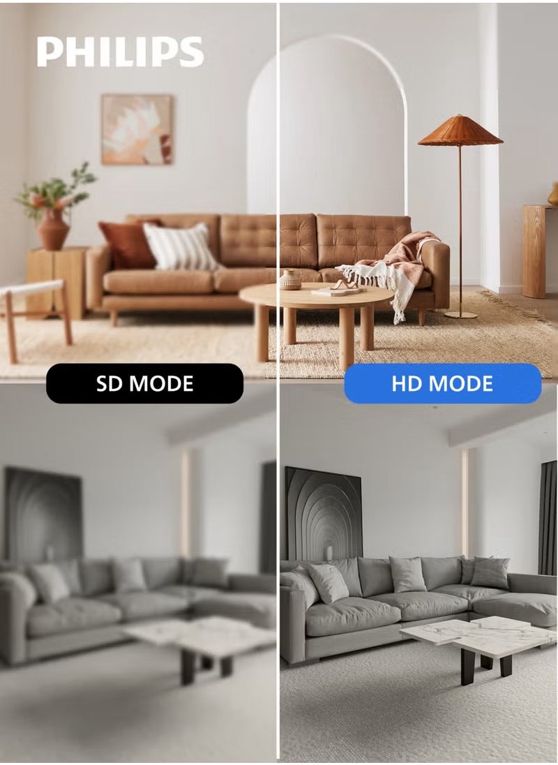 فيليبس - كاميرا مراقبة من Philips 1080P WiFi كاميرا منزلية داخلية وخارجية مراقبة الأطفال المسنين كاميرا مراقبة كشف الحركة إنذار عن بعد تتبع ذكي للرؤية الليلية الصوتية ثنائية الاتجاه التطبيق - Image 1