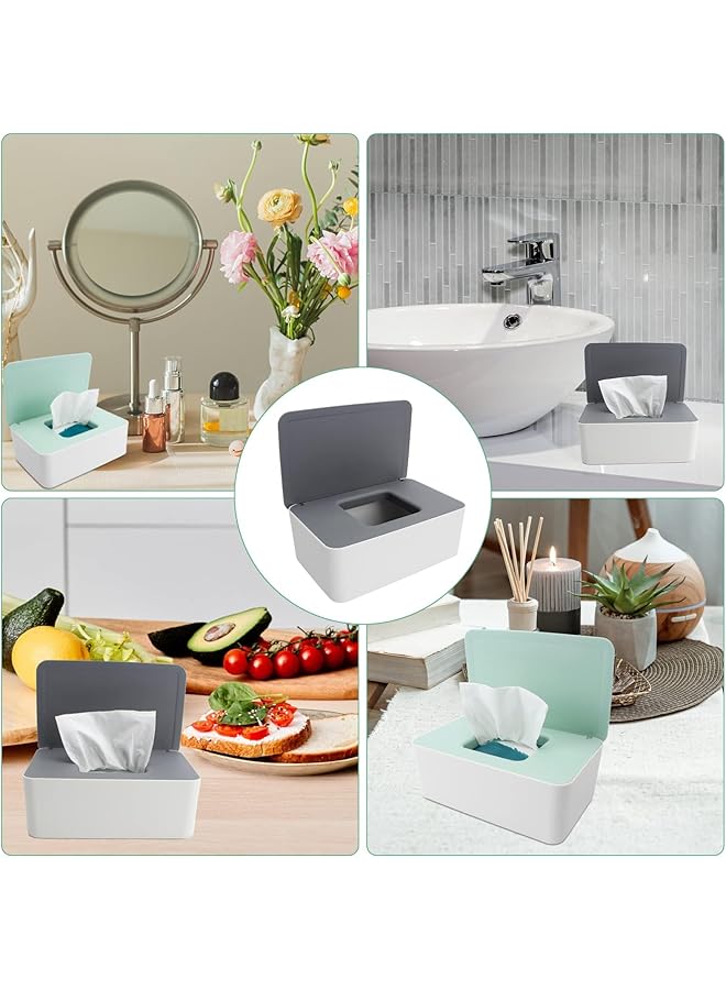 2 Pcs Wet Wipes Dispenser Box Baby Wipes Dispenser Box Large Capacity Toilet Wipes Holders With Lid