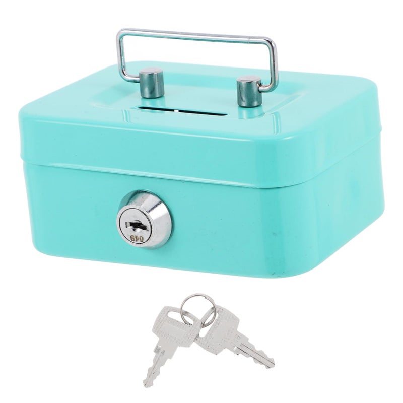 Metal Piggy Bank With Key Lock Secure Cash Box For Money And Valuables - Image 2