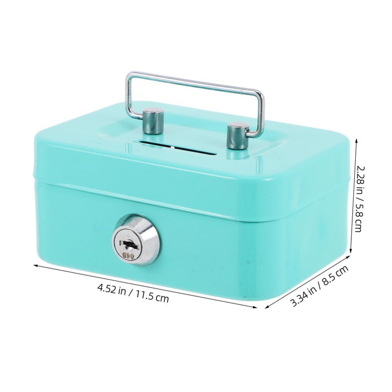 Metal Piggy Bank With Key Lock Secure Cash Box For Money And Valuables - Image 3