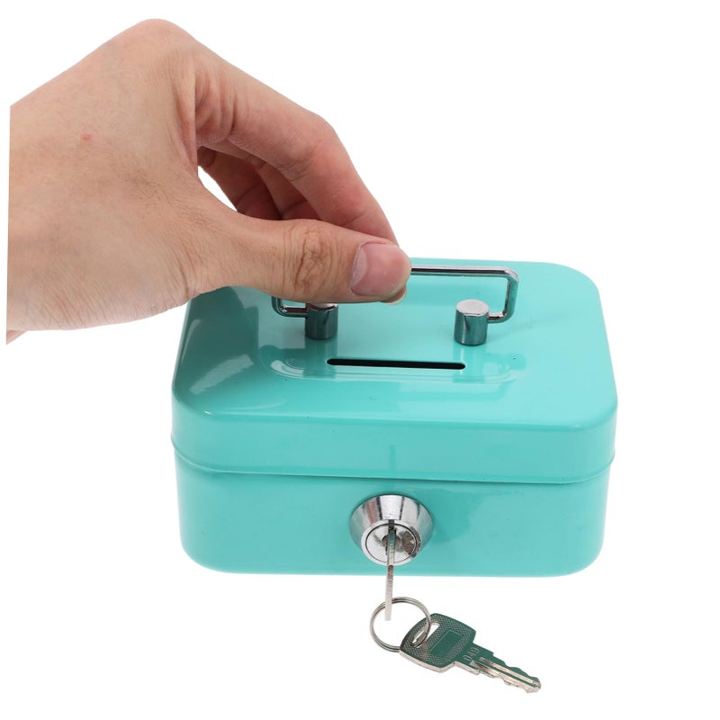 Metal Piggy Bank With Key Lock Secure Cash Box For Money And Valuables - Image 4