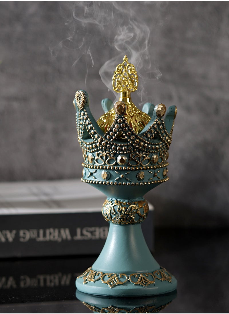 ماركة غير محددة - مبخرة بخور على الطراز الملكي زينة برج العلاج بالروائح العطرية من السيراميك - Image 1