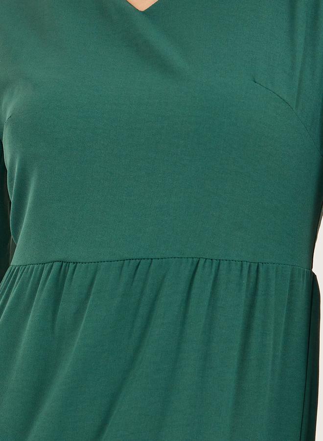 ستايلي فستان بياقة على شكل حرف  متعدد الطبقات - Image 4