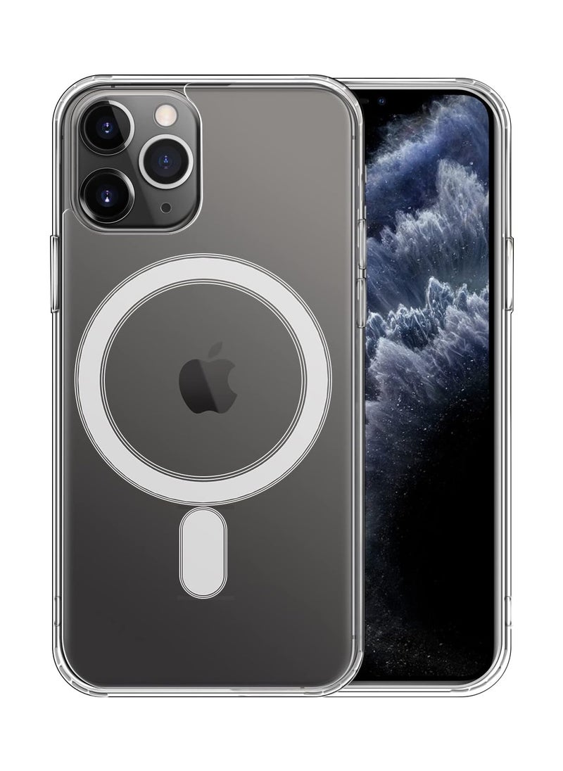 SYOSI - Compatible with iPhone 11 Pro Max clear Phone Case, Ultra-Thin Anti-Fall Anti-Scratch Anti-Yellow Silicone Protective Cover, for Magsafe Charger, Transparent(6.5 inch) - Image 1