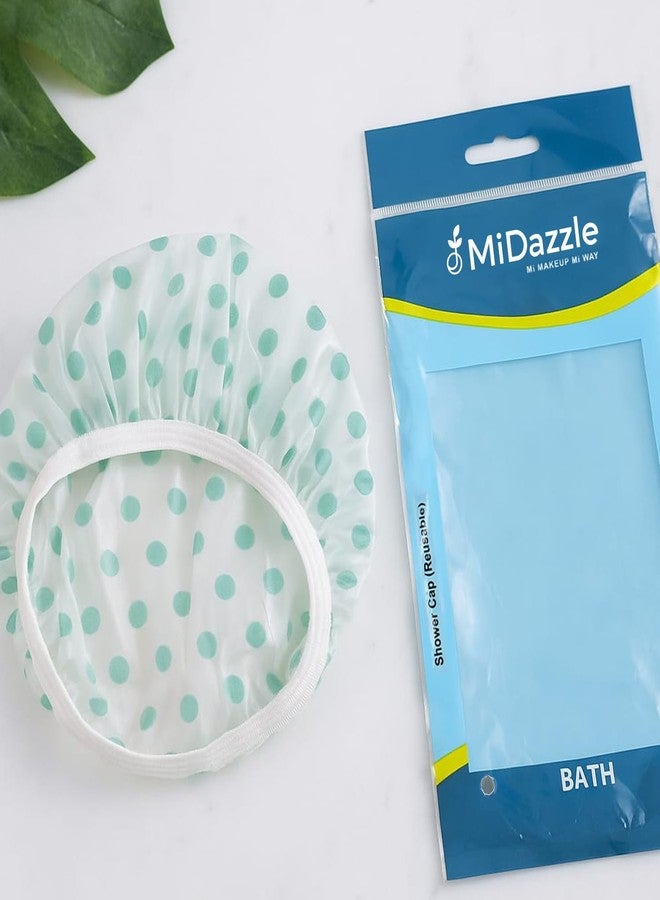 MiDazzle Reusable Shower Caps | Waterproof, Elastic Hair Caps for Spa, Hotel, Travel & Home Use (color may vary, Free Size) Pack of 1 - Image 2