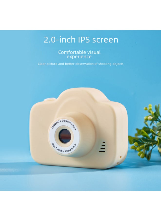 HD Digital Camera Mini Photo Video Student SLR Toy Gift Children's Camera-Color:Yellow HD Double Camera  - Image 5