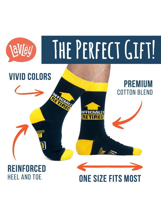 Lavley Funny Socks for Adults - Cool novelty socks for men, women and teens - Great stocking stuffer or birthday gift, Do Not Disturb I'm Retired, One size - Image 2