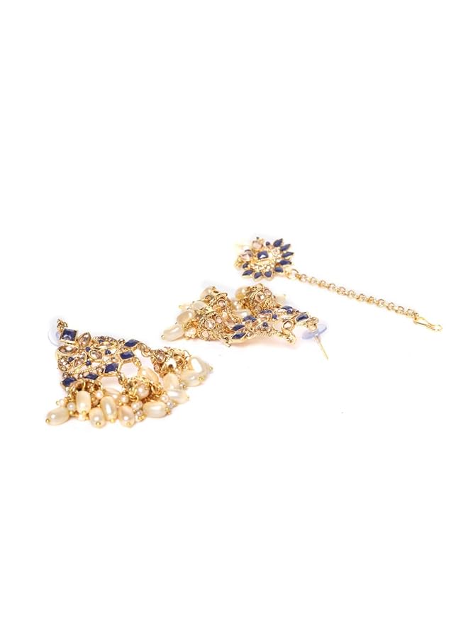erorex Choker Jewelery Set For Women Golden Zpfk9577 - Image 4