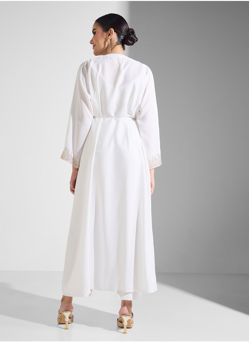 ARABIAN CLOSET Embellsihed Open Abaya  - Image 2